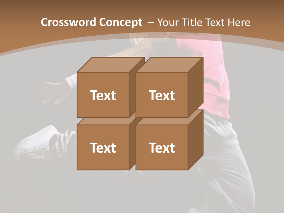 Pose Action Young PowerPoint Template