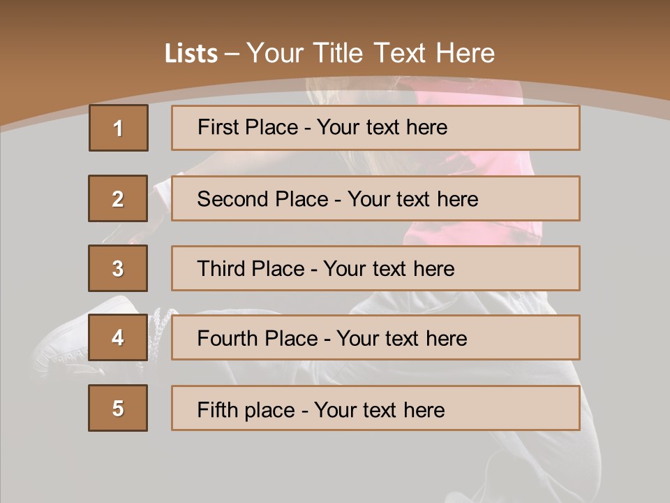 Pose Action Young PowerPoint Template