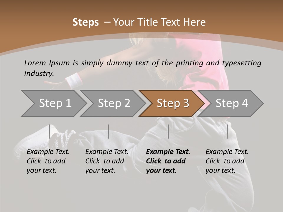 Pose Action Young PowerPoint Template