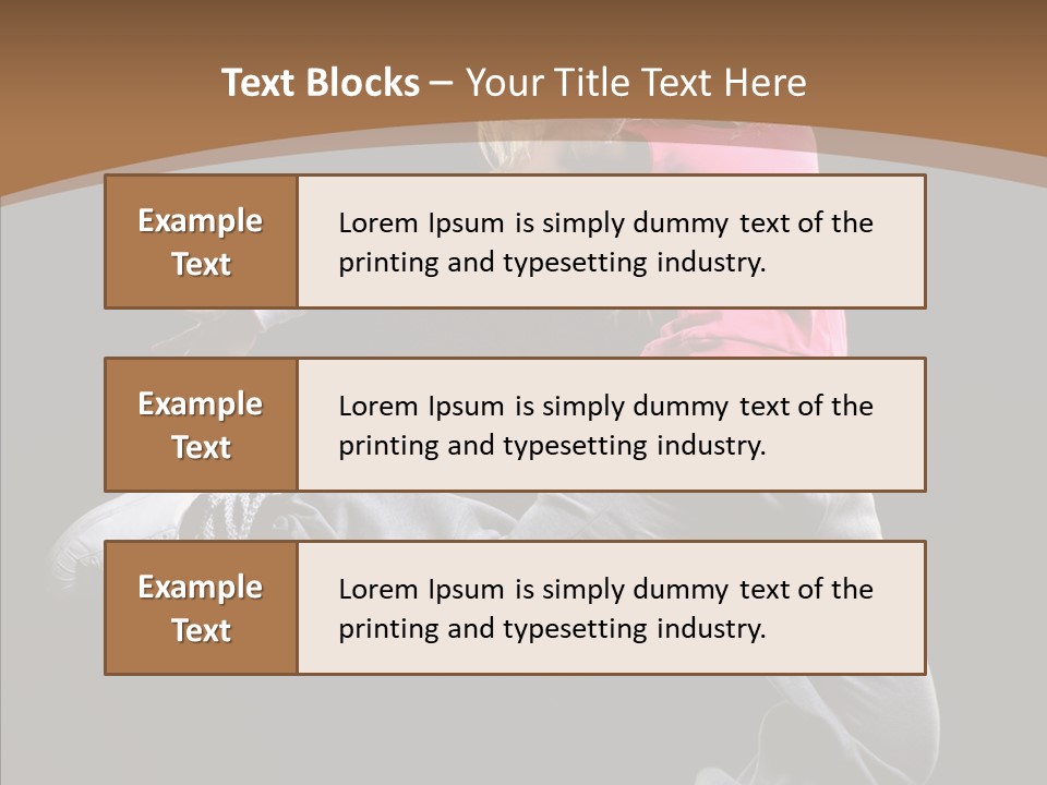 Pose Action Young PowerPoint Template