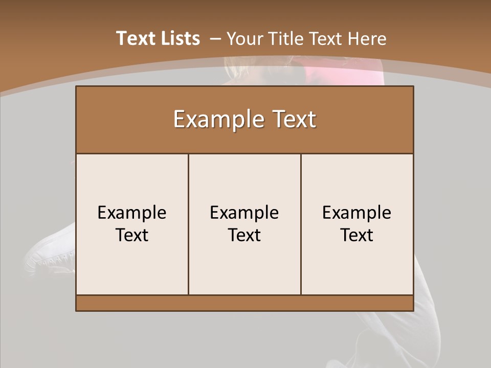 Pose Action Young PowerPoint Template