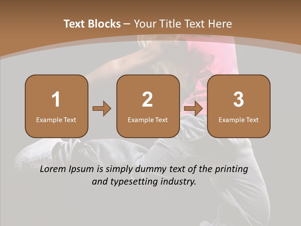 Pose Action Young PowerPoint Template