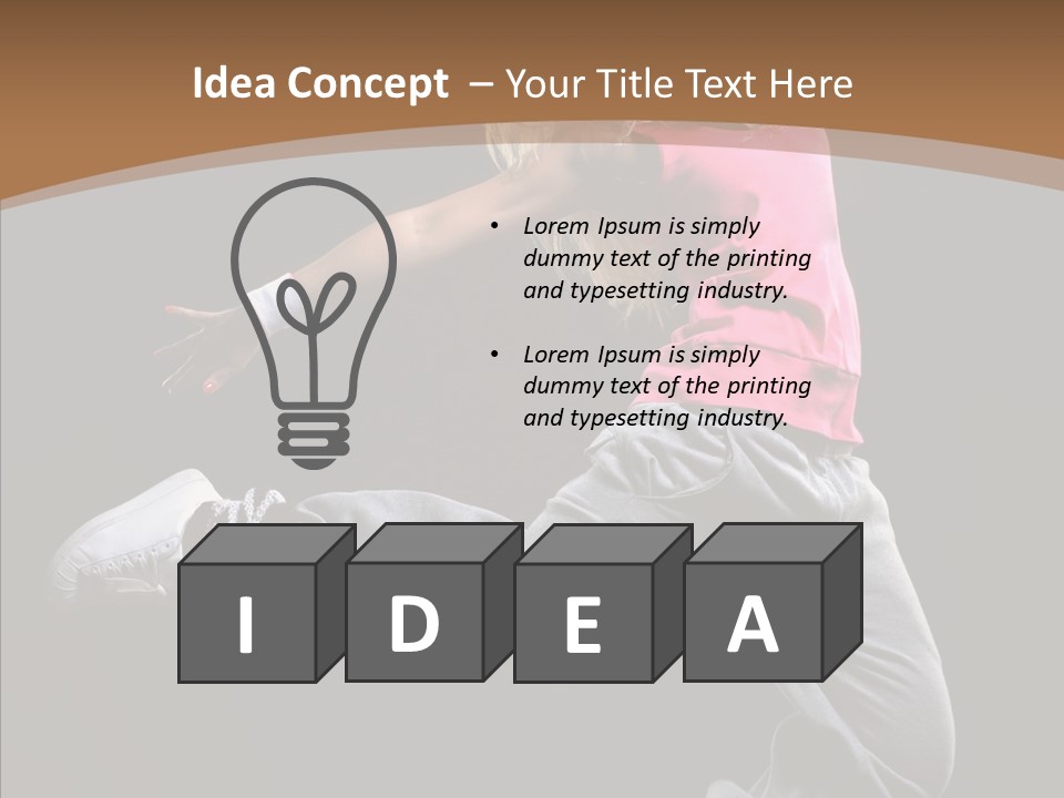 Pose Action Young PowerPoint Template