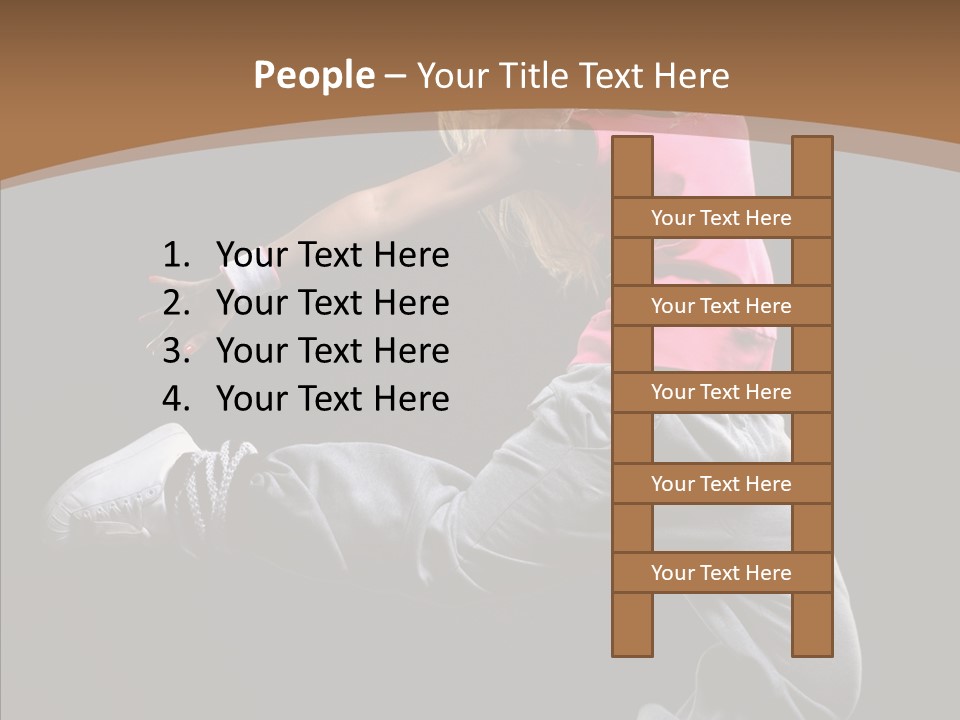 Pose Action Young PowerPoint Template