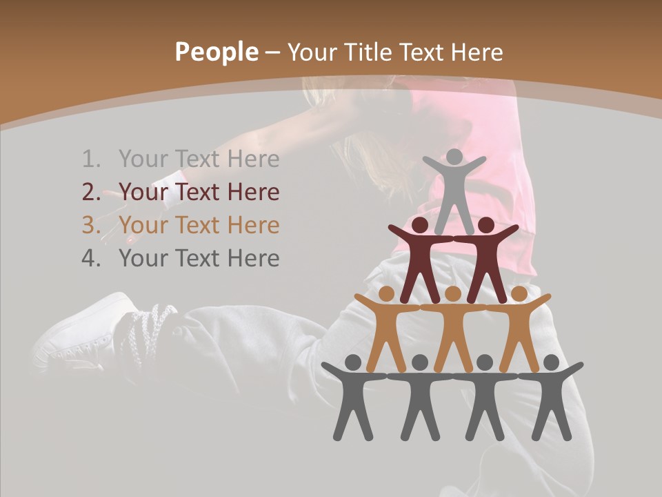 Pose Action Young PowerPoint Template