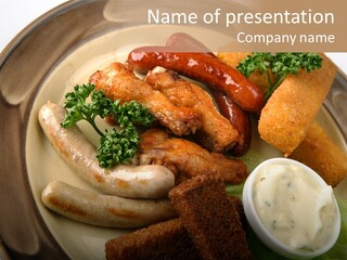 Restaurant German International PowerPoint Template