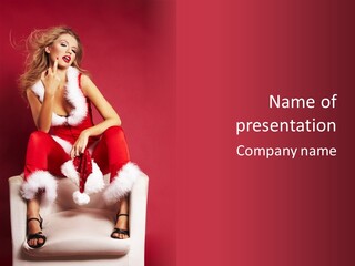 Girl White Eye PowerPoint Template