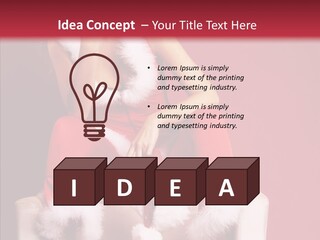 Girl White Eye PowerPoint Template