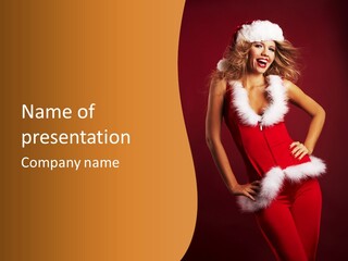 Claus Woman Happiness PowerPoint Template