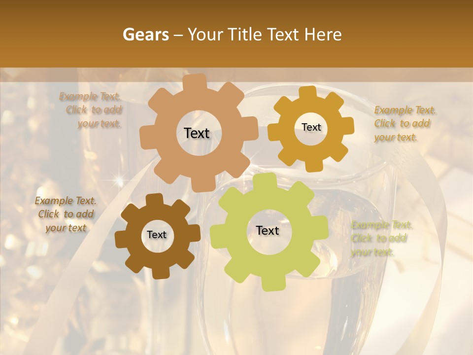 Beverage Neck Champagne PowerPoint Template