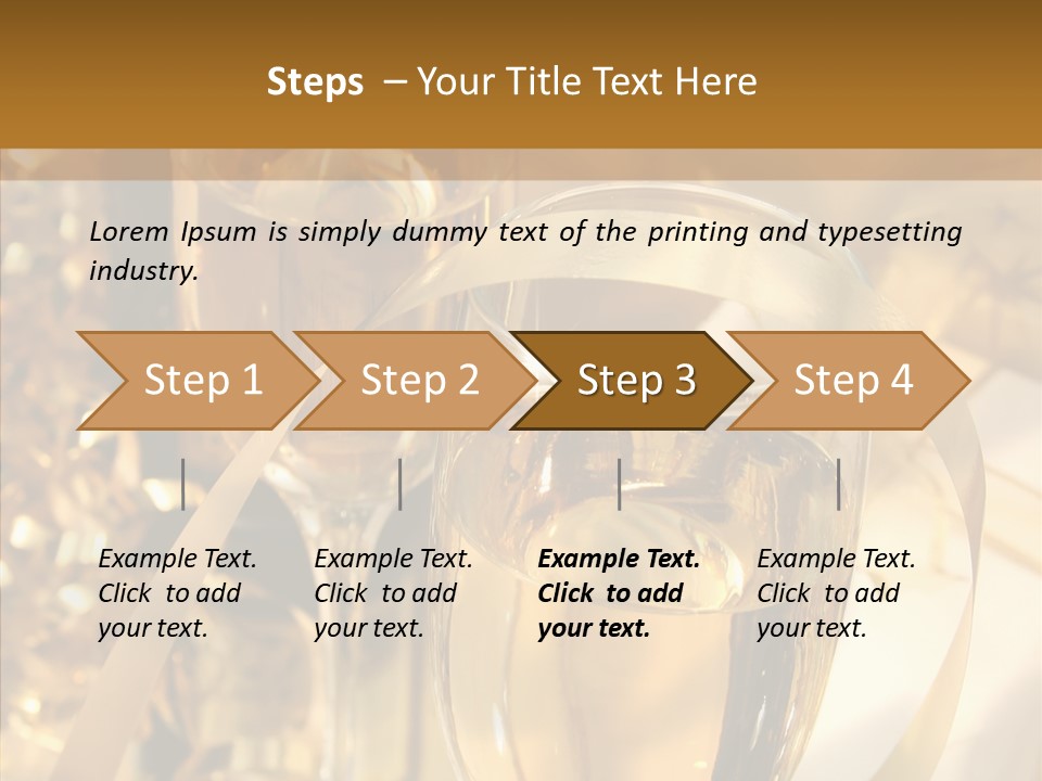 Beverage Neck Champagne PowerPoint Template