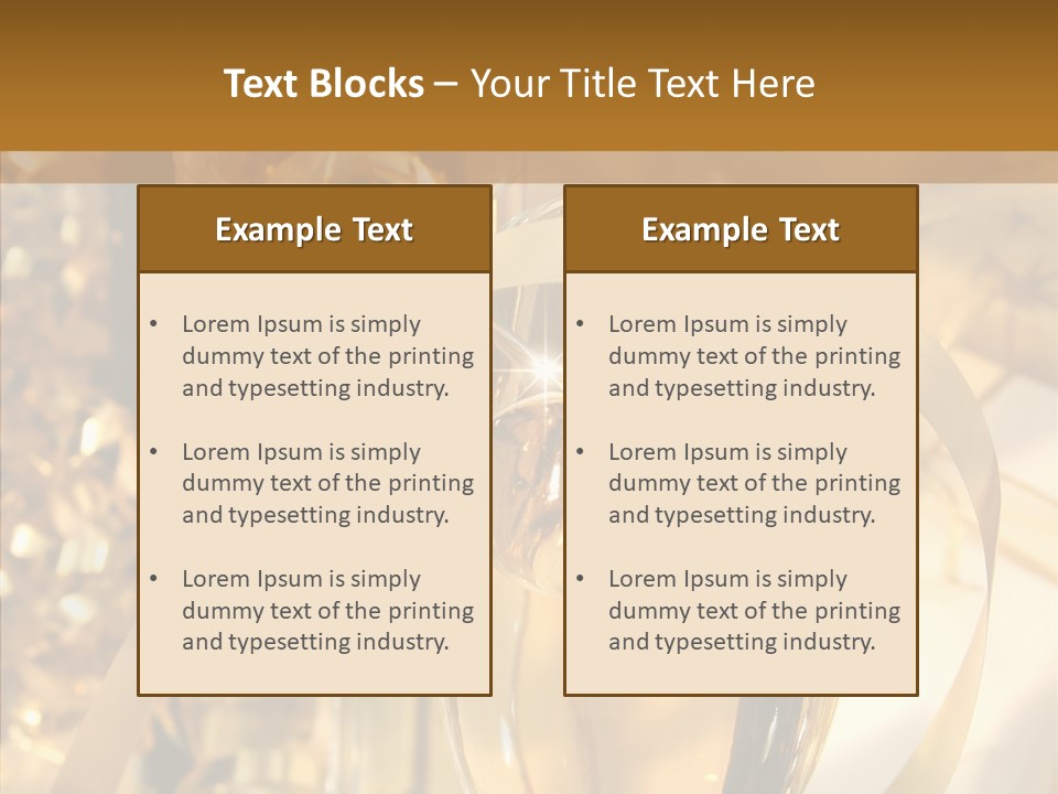 Beverage Neck Champagne PowerPoint Template