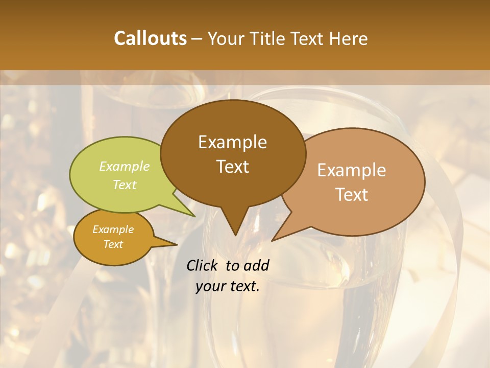 Beverage Neck Champagne PowerPoint Template