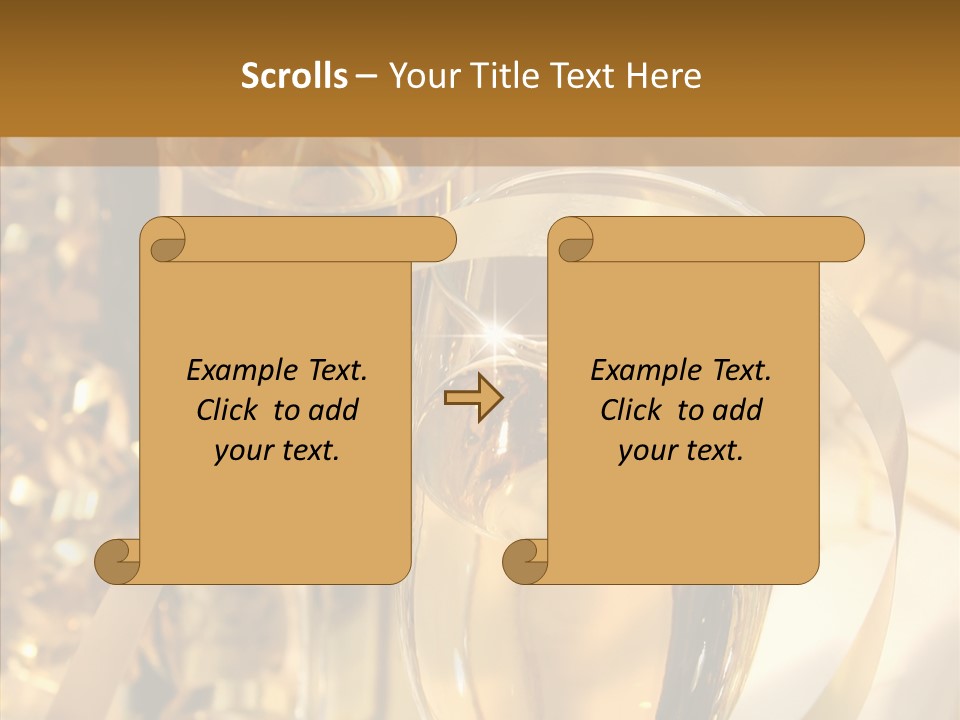 Beverage Neck Champagne PowerPoint Template