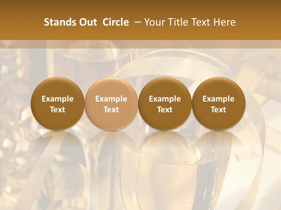 Beverage Neck Champagne PowerPoint Template