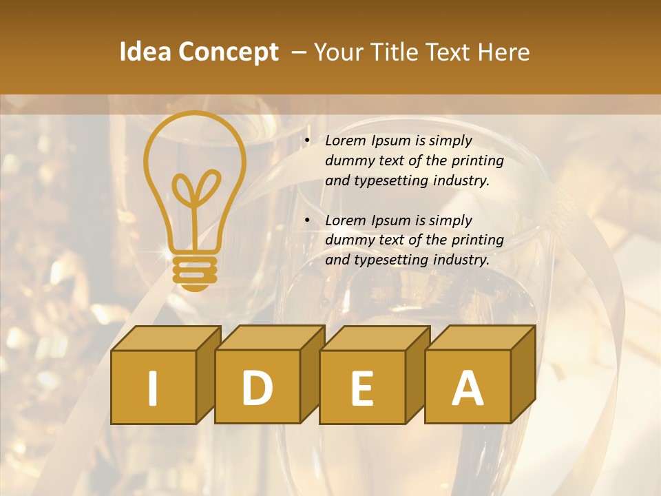 Beverage Neck Champagne PowerPoint Template