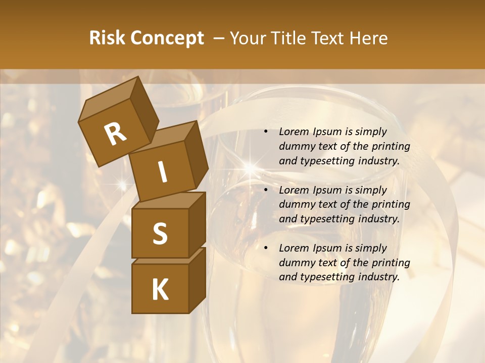 Beverage Neck Champagne PowerPoint Template