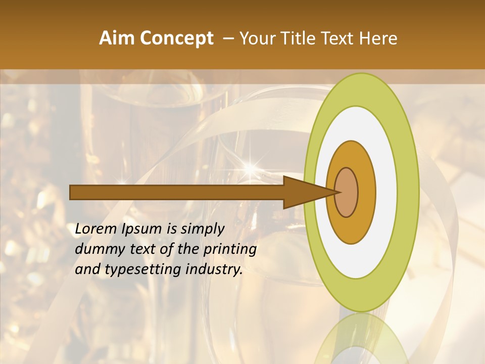 Beverage Neck Champagne PowerPoint Template