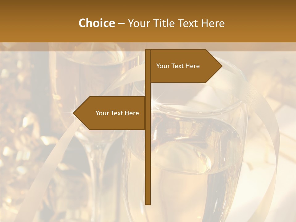 Beverage Neck Champagne PowerPoint Template