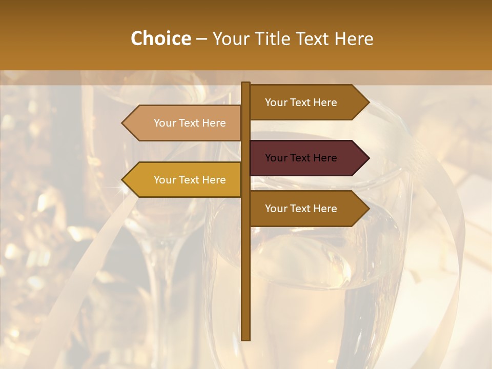 Beverage Neck Champagne PowerPoint Template