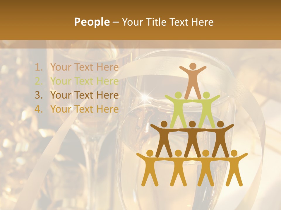 Beverage Neck Champagne PowerPoint Template