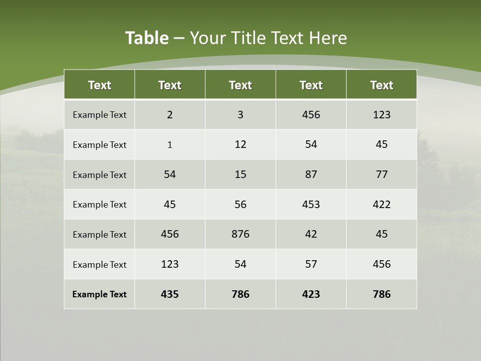 Outdoors Field Cold PowerPoint Template