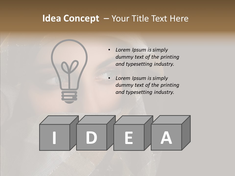 Eye Head Black PowerPoint Template