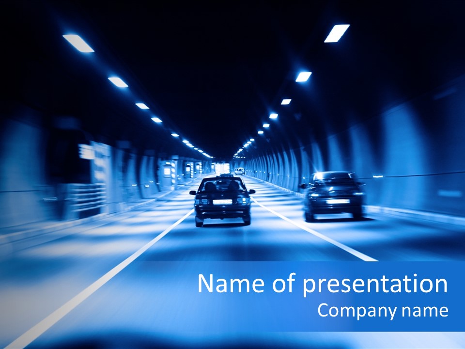 Track Yellow Lonely PowerPoint Template