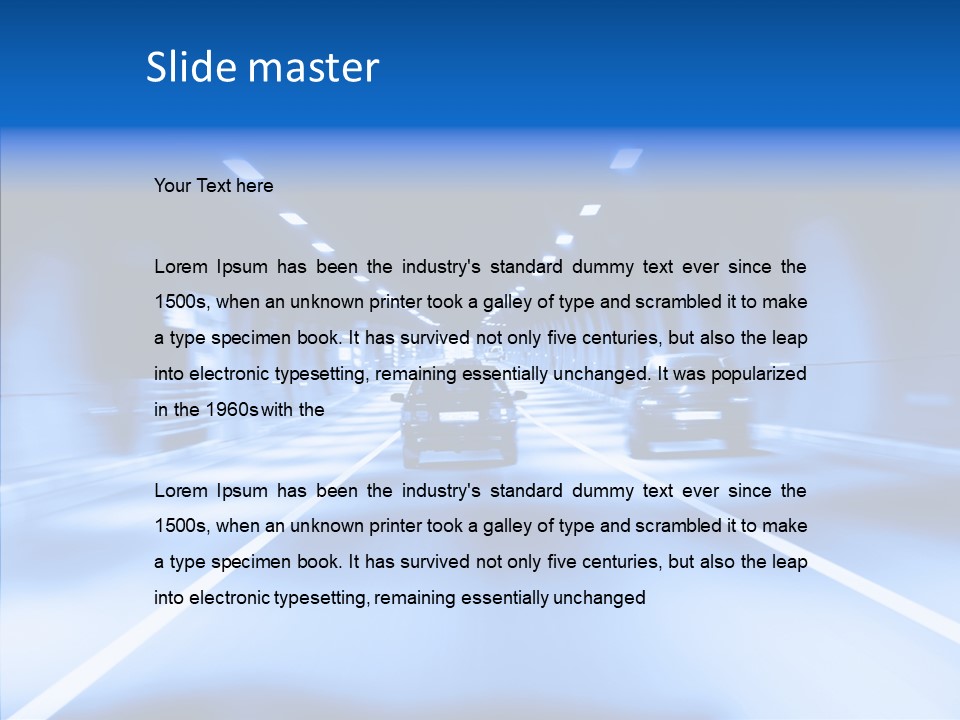 Track Yellow Lonely PowerPoint Template