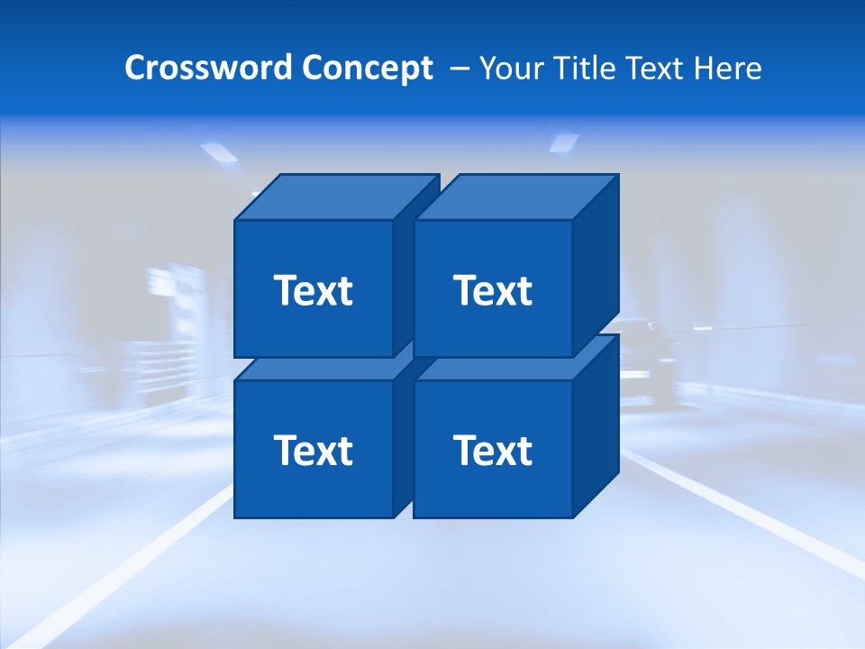 Track Yellow Lonely PowerPoint Template