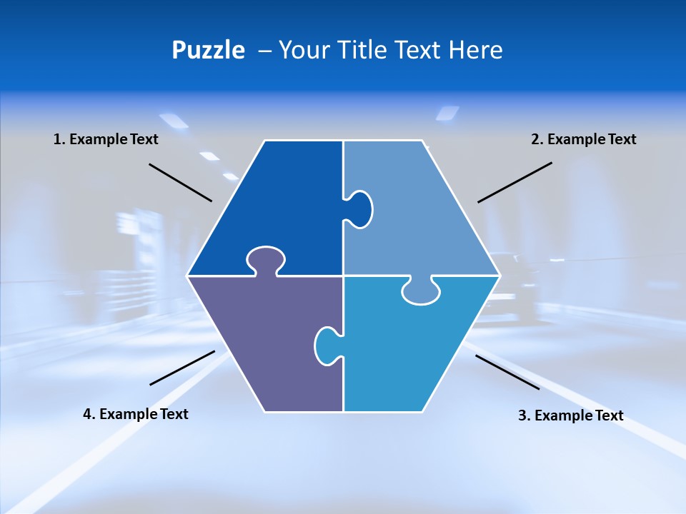 Track Yellow Lonely PowerPoint Template