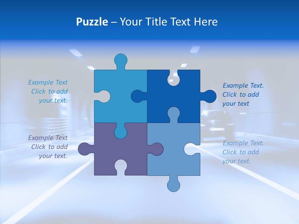 Track Yellow Lonely PowerPoint Template