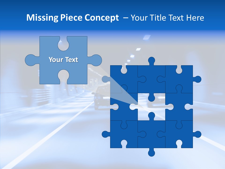 Track Yellow Lonely PowerPoint Template