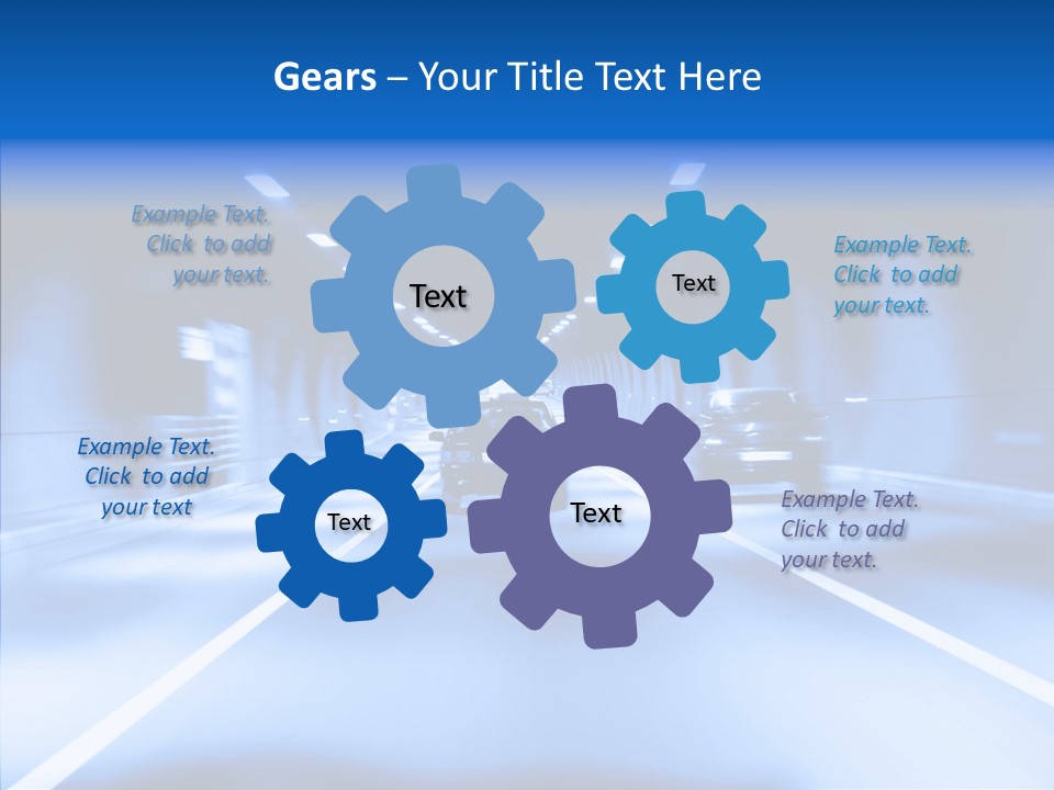 Track Yellow Lonely PowerPoint Template