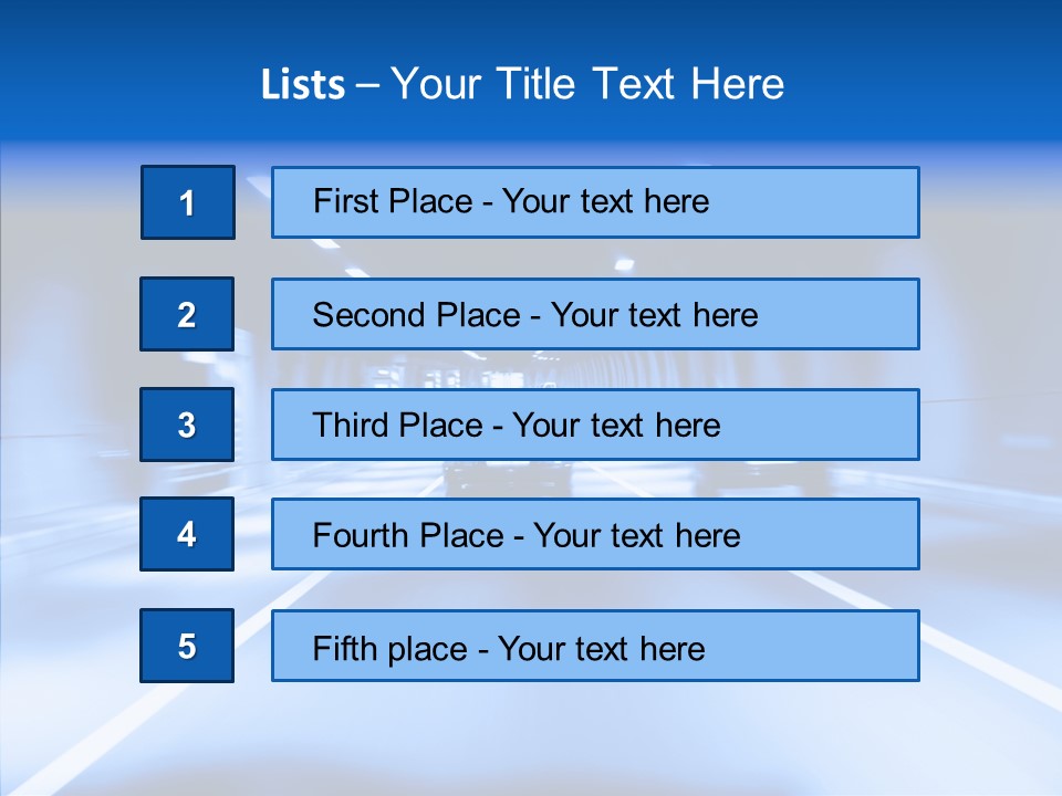 Track Yellow Lonely PowerPoint Template