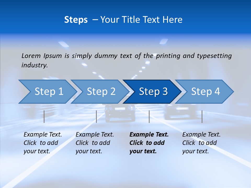 Track Yellow Lonely PowerPoint Template