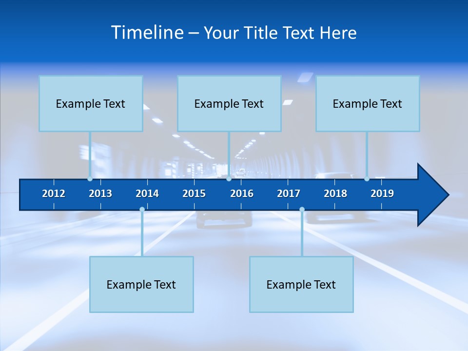 Track Yellow Lonely PowerPoint Template