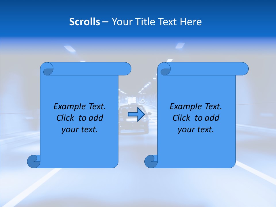 Track Yellow Lonely PowerPoint Template