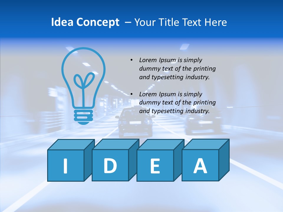 Track Yellow Lonely PowerPoint Template