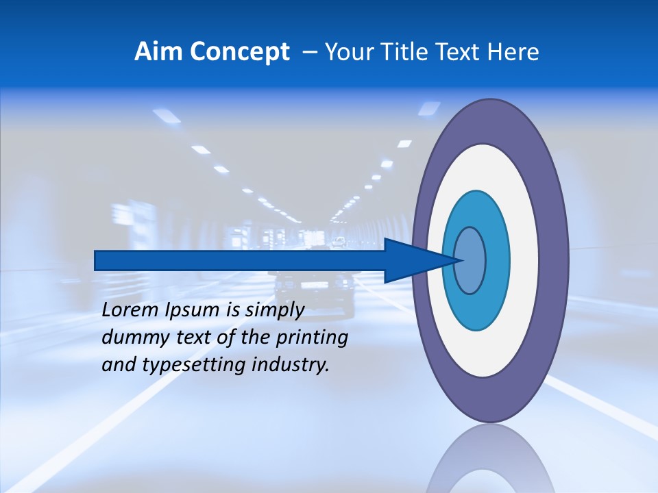 Track Yellow Lonely PowerPoint Template