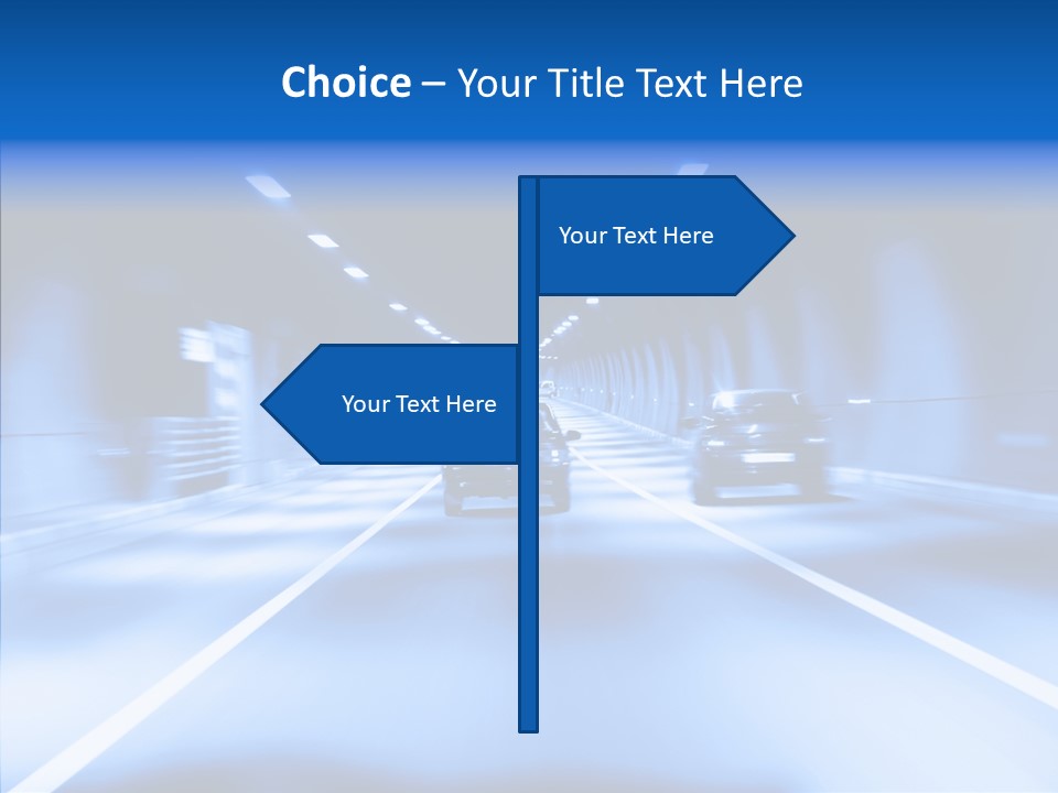 Track Yellow Lonely PowerPoint Template