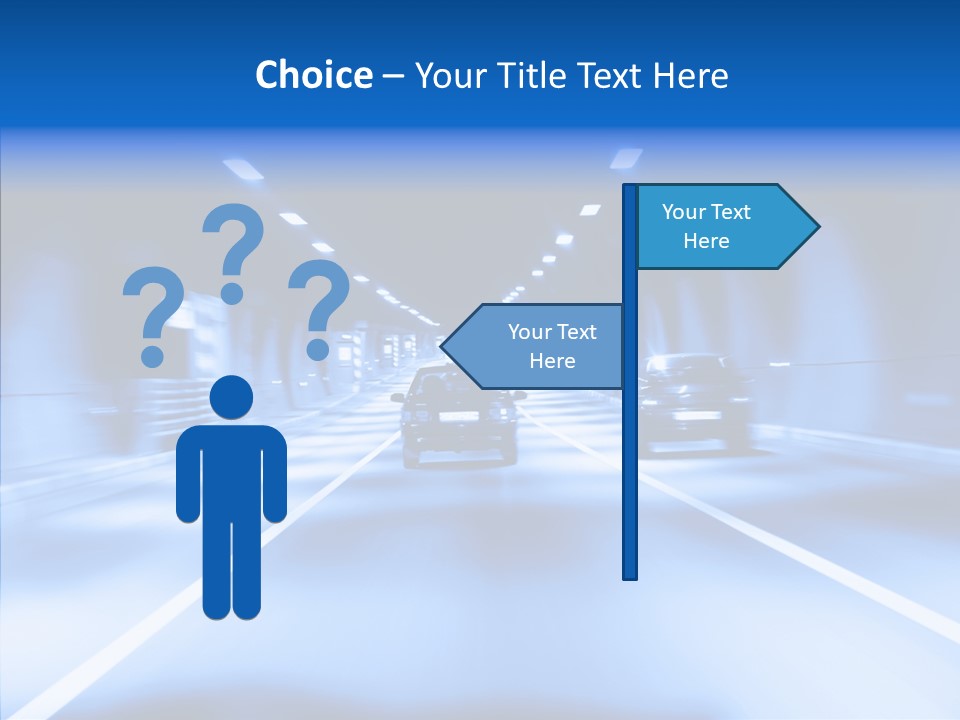 Track Yellow Lonely PowerPoint Template