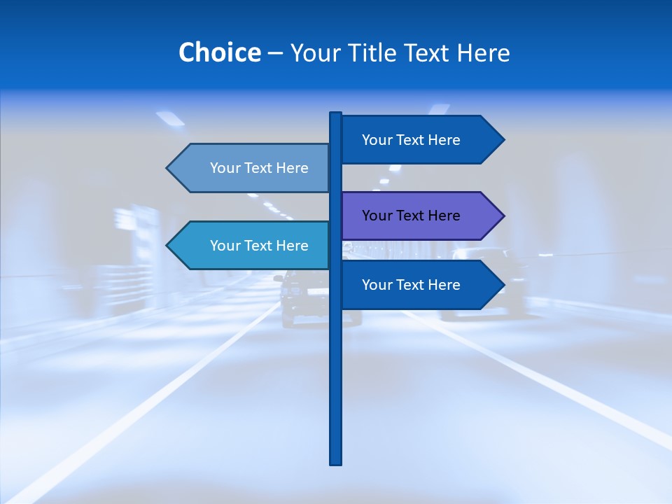 Track Yellow Lonely PowerPoint Template