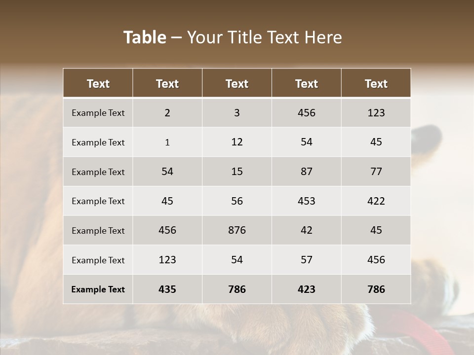 Orange One Animal PowerPoint Template