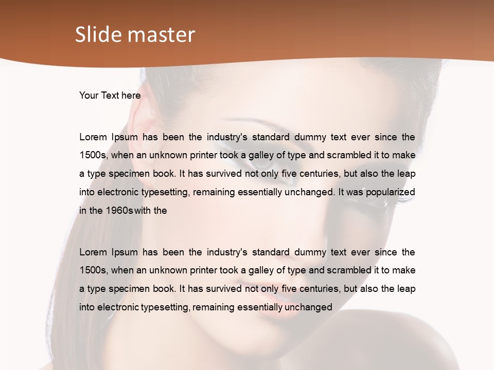 Female Hair View PowerPoint Template