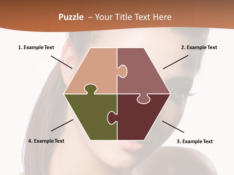 Female Hair View PowerPoint Template