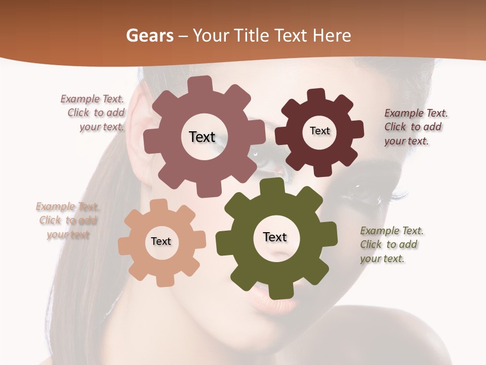 Female Hair View PowerPoint Template