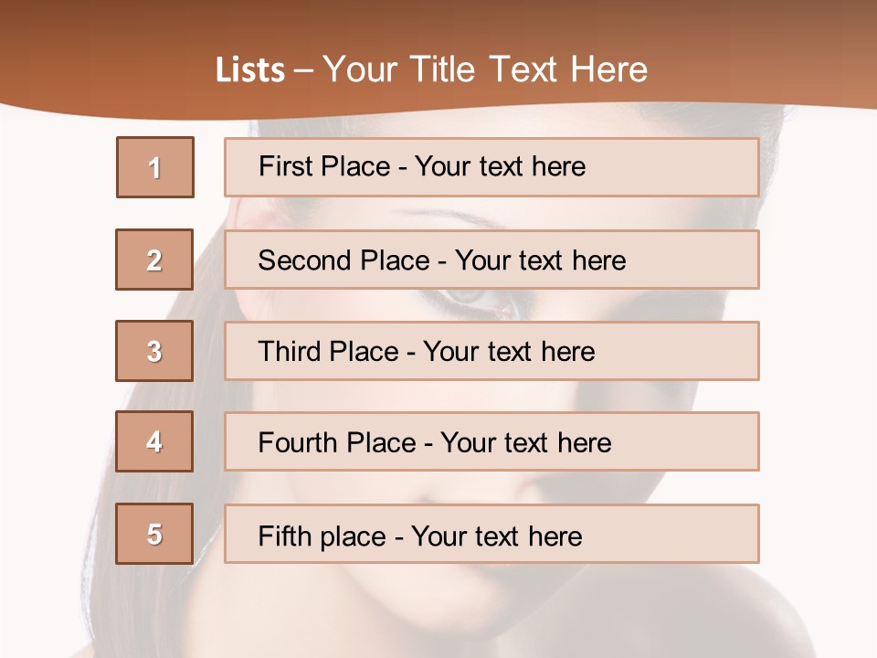 Female Hair View PowerPoint Template