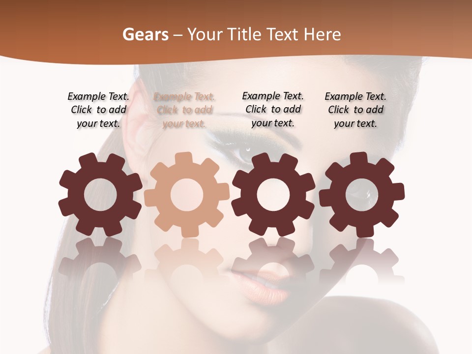 Female Hair View PowerPoint Template