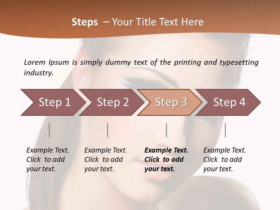Female Hair View PowerPoint Template